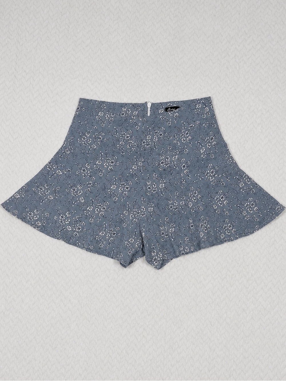 Vintage Lisakai Blue Floral High Waisted Flowy Skort Shorts Size XS